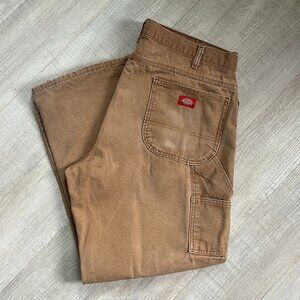 40x30 Vintage 139RBD Dickies Mens Relaxed Fit Carpenter Duck Pants Brown